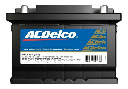 Batería Acdelco 160 Amp. 18 Meses