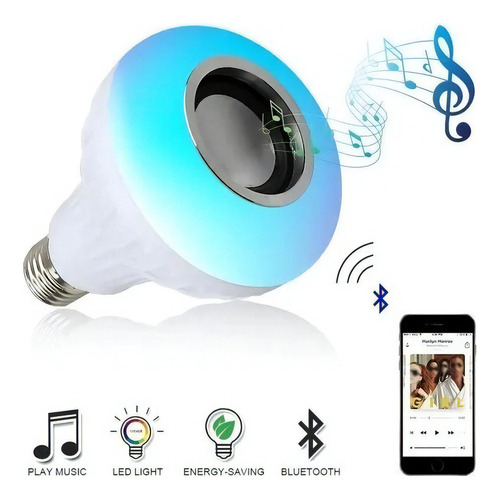 Lampada Led Rgb Bluetooth Com Som E Controle Cor da luz Luz 110V/220V