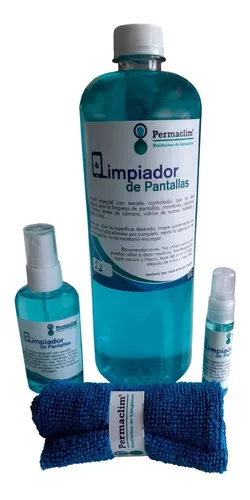 Kit Limpiador De Pantallas Y Lentes Permaclim 1 Litro