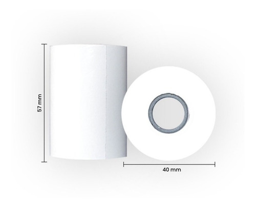 Imagen 2 de 5 de Papel Termico 57mm X 40mm (caja 100 Und )