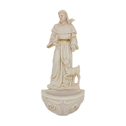 Fuente De Agua Santa Resina Corbase St. Francis With Do...