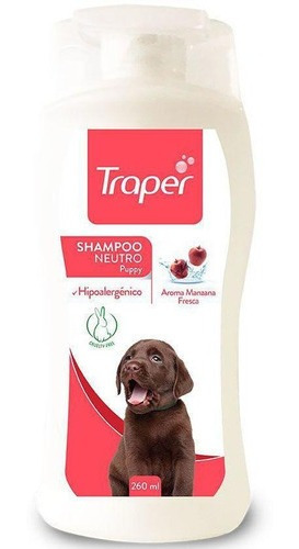 Shampoo Neutro Para Cachorros Manzana Fresca 260ml Traper