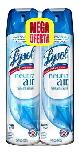 Lysol Desinfectante, Neutra Air Spray , Paquete 2 Unidades