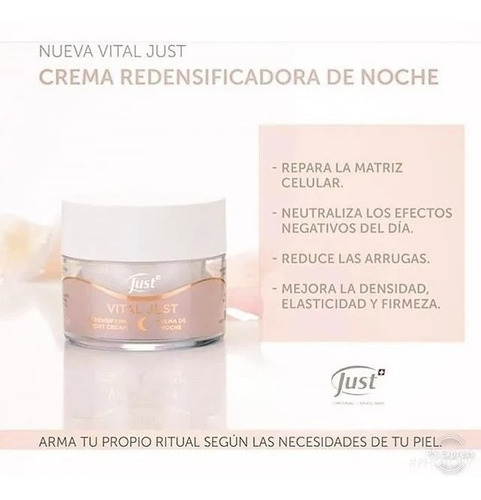 Crema redensificadora de noche Just Vital Just