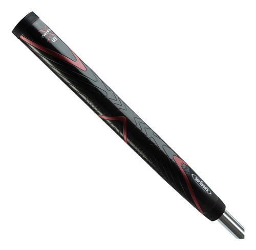 Winn Pro X 1.18 Putter Grip (midsize, Black/red)