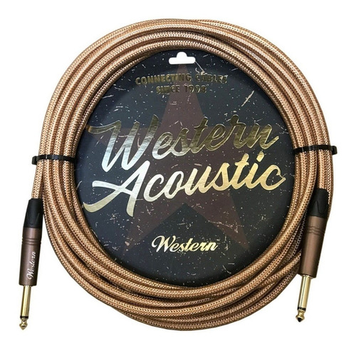 Cable Plug Tela Recto Western Acoustic Atx60 6mts Guitarra