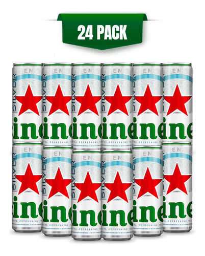 Cerveza Heineken Silver 24 Latas De 355ml