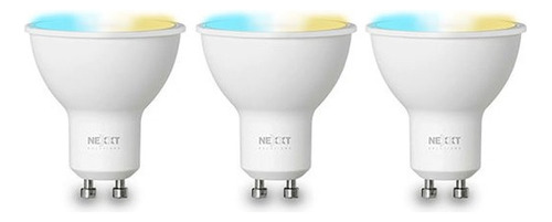 Foco Inteligente Nexxt Smart Wi-fi Led Gu10 Cct 110v 3 Pack