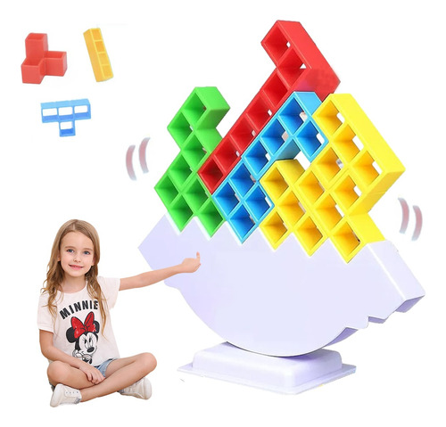 32pcs Torre Tetris Juego De Equilibrio Didáctico 