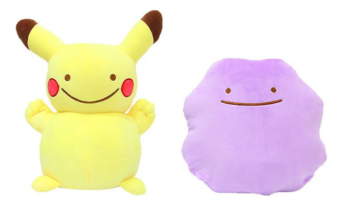 Reversible Ditto And Pikachu Peluche Muñeca Cumpleaño Regalo