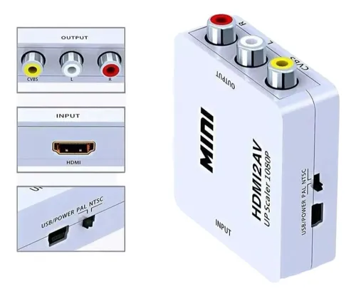 Caja Convertidor Mini Hdmi2av 5v 1 Puerto Av Output Input