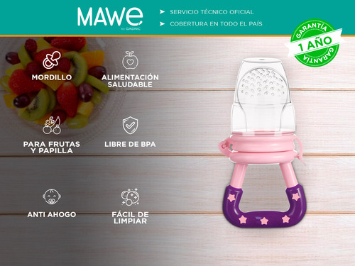 X3 Chupete De Papilla Fruta Alimentador Bebé Anti Ahogo Mawe