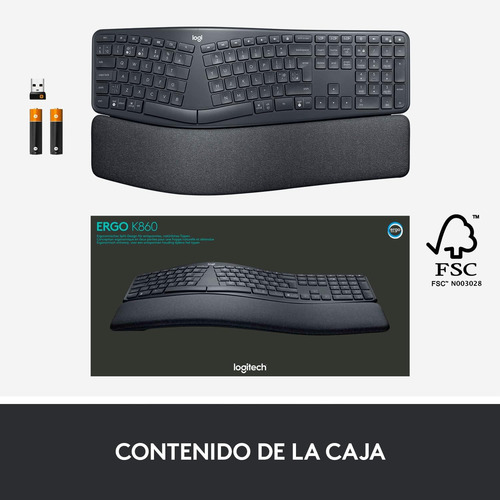 Logitech Ergo K860 Inalámbrico Y Ergonómico