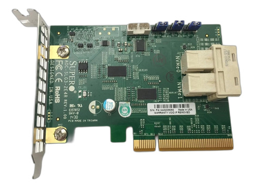 Supermicro Aoc Slg3 2e4r Nvme Aoc Card Standard Lp 2