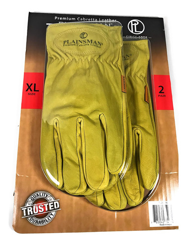 Guantes De Cuero Prémium Cabretta, Amarillo