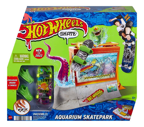 Hot Wheels Skate Para Dedos Skatepark En El Acuario Hgt93