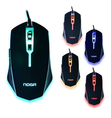 Mouse Gamer Noga 6 Botones 3200 Dpi Luces Rgb St-405 