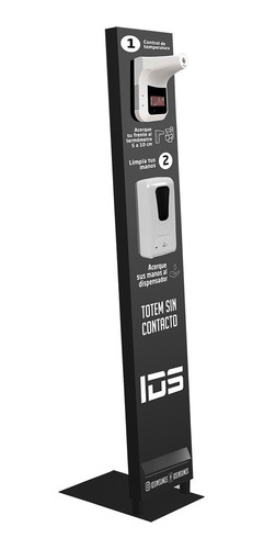 Totem Sanitario Termometro Y Dispensador Alto Trafico