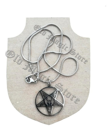 Collar, Baphomet Pentagrama Cabeza Chivo Cabra