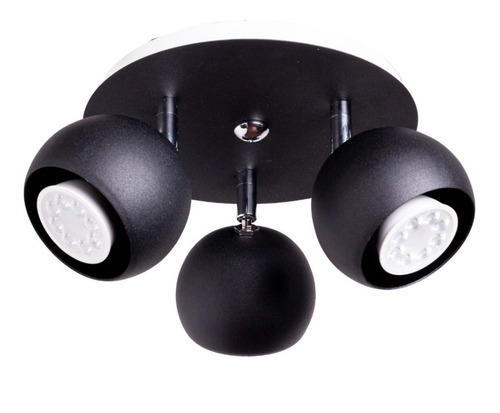 Plafon Spot Bocha 3 Luces Movil Apto Ventilador C/ Lamp Led