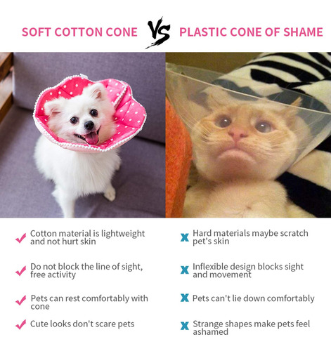 Wz Pet Cono Ajustable Para Perros Y Gatos, Collar De Cono Pa