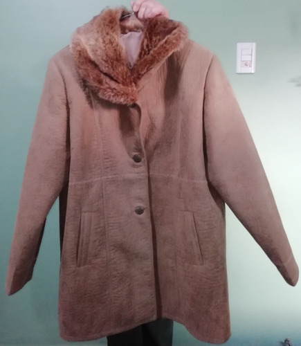 Saco Abrigo, Mujer Xl Con Cuello De Peluche