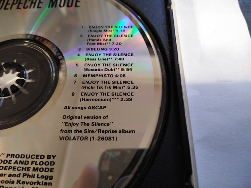 Depeche Mode Cd Enjoy The Silence Maxi Single 1990_mute_usa_ (Usado)