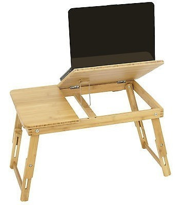 Moda Portátil Plegable Bambú Laptop Mesa Sofá Cama Escritori