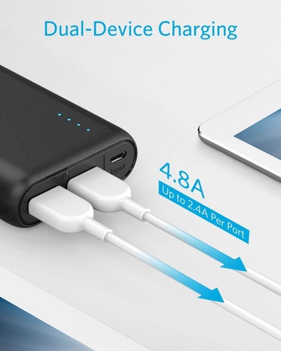 Cargador Portatil - Anker Powercore 20100 - 20100mah - 2 Usb Color Negro