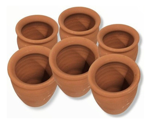 Cantarito De Barro Para Tequila Y Bebidas 6 Piezas De 450 Ml