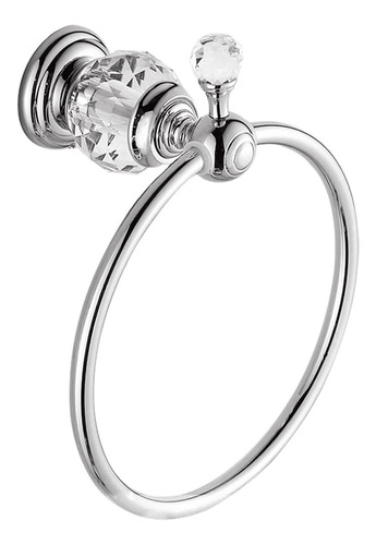 Anillo De Toalla De Baño De Latón Serie Kabter Crystal, Crom