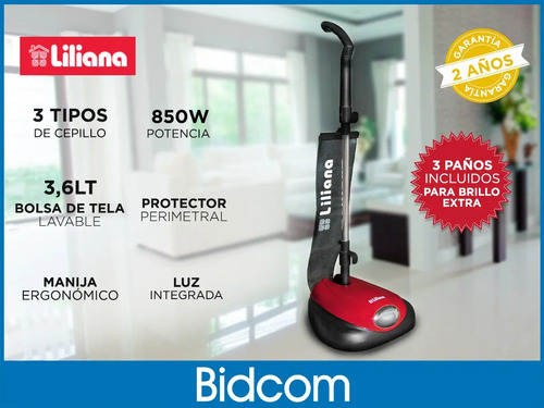 Lustraspiradora Liliana Ll350 C/ Luz 3,6l 850w 3 Cepillos Ct | Cuotas sin  interés