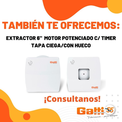 Extractor De Aire Baño/cocina 4 (10 Cm) Con Timer