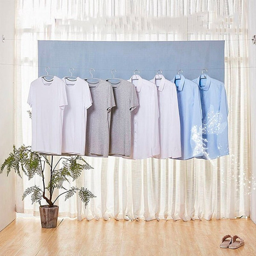 Tendedero Retráctil Ropa Colgador Logia Acero Inoxidable