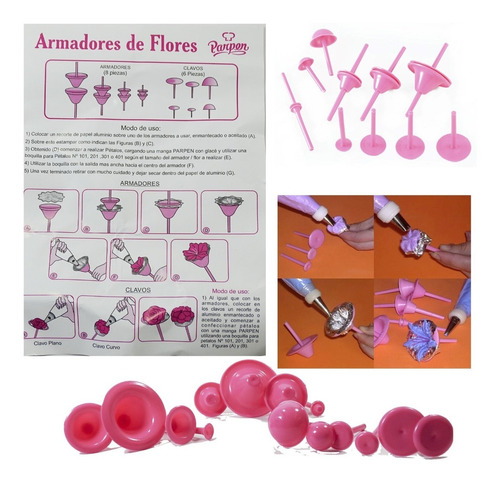 Set Armador De Flores Parpen X14 Piezas Cotillon Sergio Once