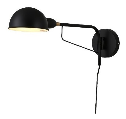 Luminaria Pared Metal Color Negra Zum