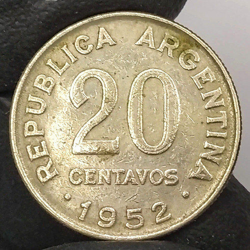 Argentina 20 Centavos 1952 Antigua Moneda Colección