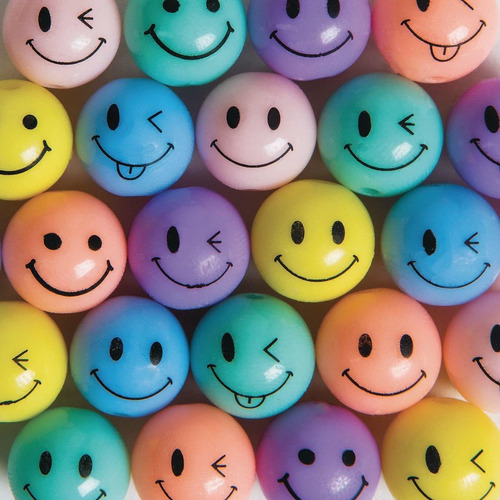 S&s Worldwide Emoji Face Bead Mix - Bolsa, Colores Opacos Su