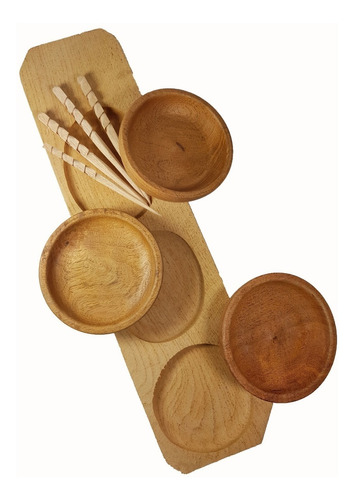 Set Kit Tablas Picadas C/ 3 Cazuelitas 8 Pzs Regalo Souvenir