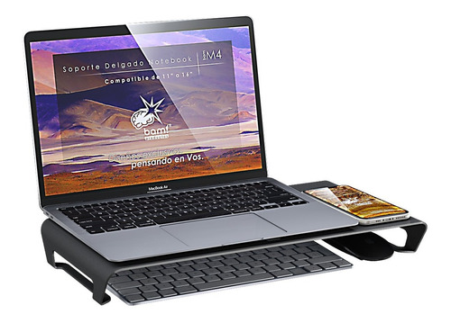 Imagen 1 de 6 de Soporte Notebook Slim Bam M4 Mbook, iMac, Samsung Premium!!!