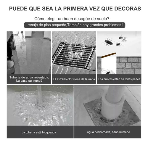 Coladera De Acero Baño Inoxidable Invisible Desagüe 10x60cm