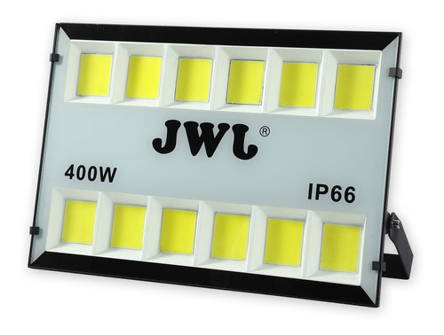 Reflector Led Cob De 400w Ultradelgado Ip66 Jwj Luz Blanca Carcasa Negro Luz BLANCA FRIO