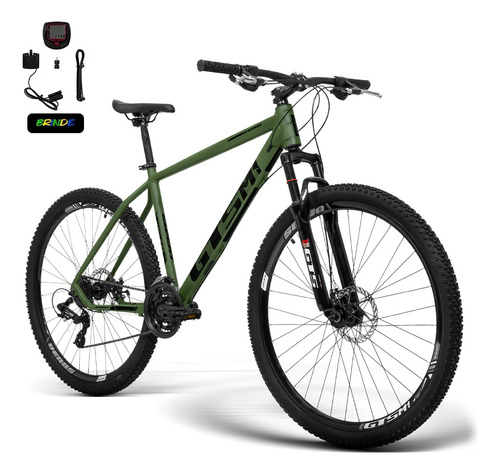 Bicicleta Aro 29 Gts Câmbios Shimano E Suspensão 24v Expert Cor Verde Militar Tamanho do quadro 21