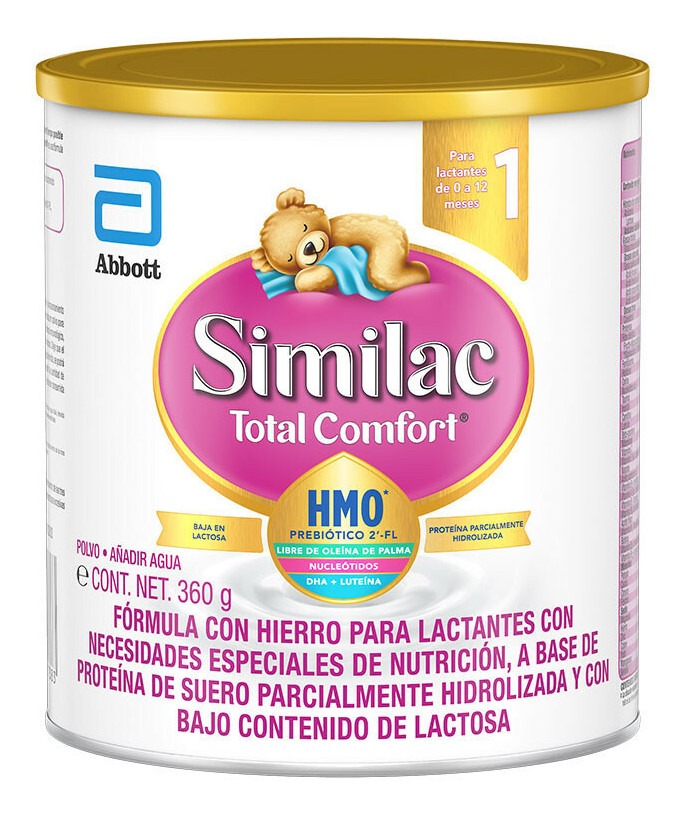 Leche de fórmula en polvo Abbott Similac Total Comfort en lata de 1 de 360g - 0  a 12 meses