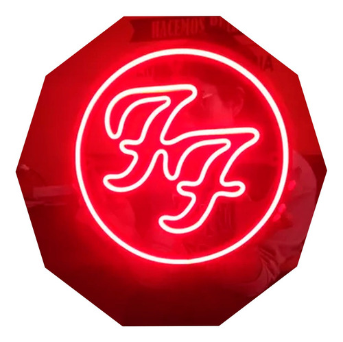 Cartel Logo Foo Fighters En Neón Led / Deco / Ambientación