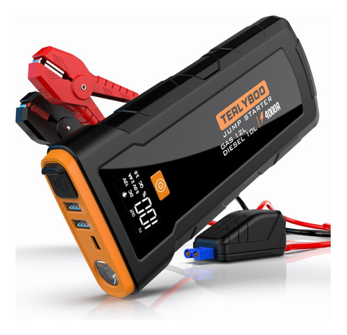 Arrancador De Batería Coche 4000a 28000mah Con Smart Clip 