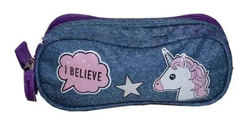 Imagem 5 de 10 de Mochila Escolar Menina Lancheira Estojo Unicórnio I Believe