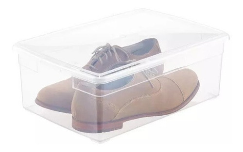 5 Caja Zapatos Transparente Multiusos Con Tapa