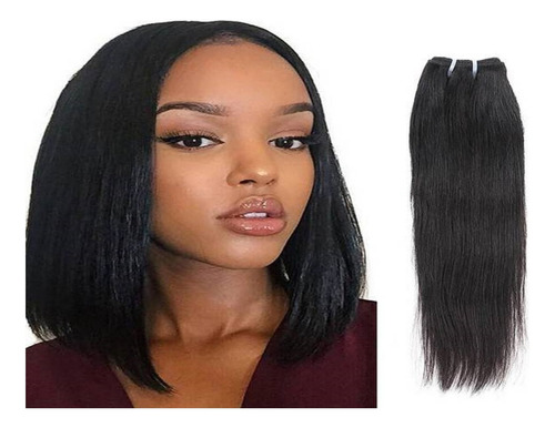 Cabello Humano Brasileño Liso 20cm Trenzado 1 Paquete 50g