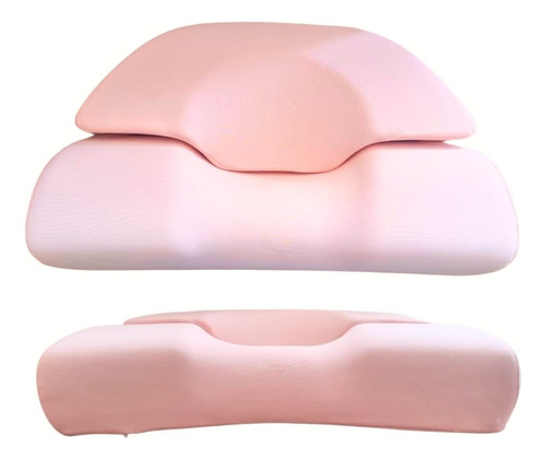 Almohada Ortopedica Cervical Funda Lavable Checa Goods Rosa Color Rosado